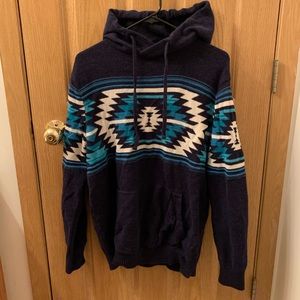 Tribal Print Hooded Sweater